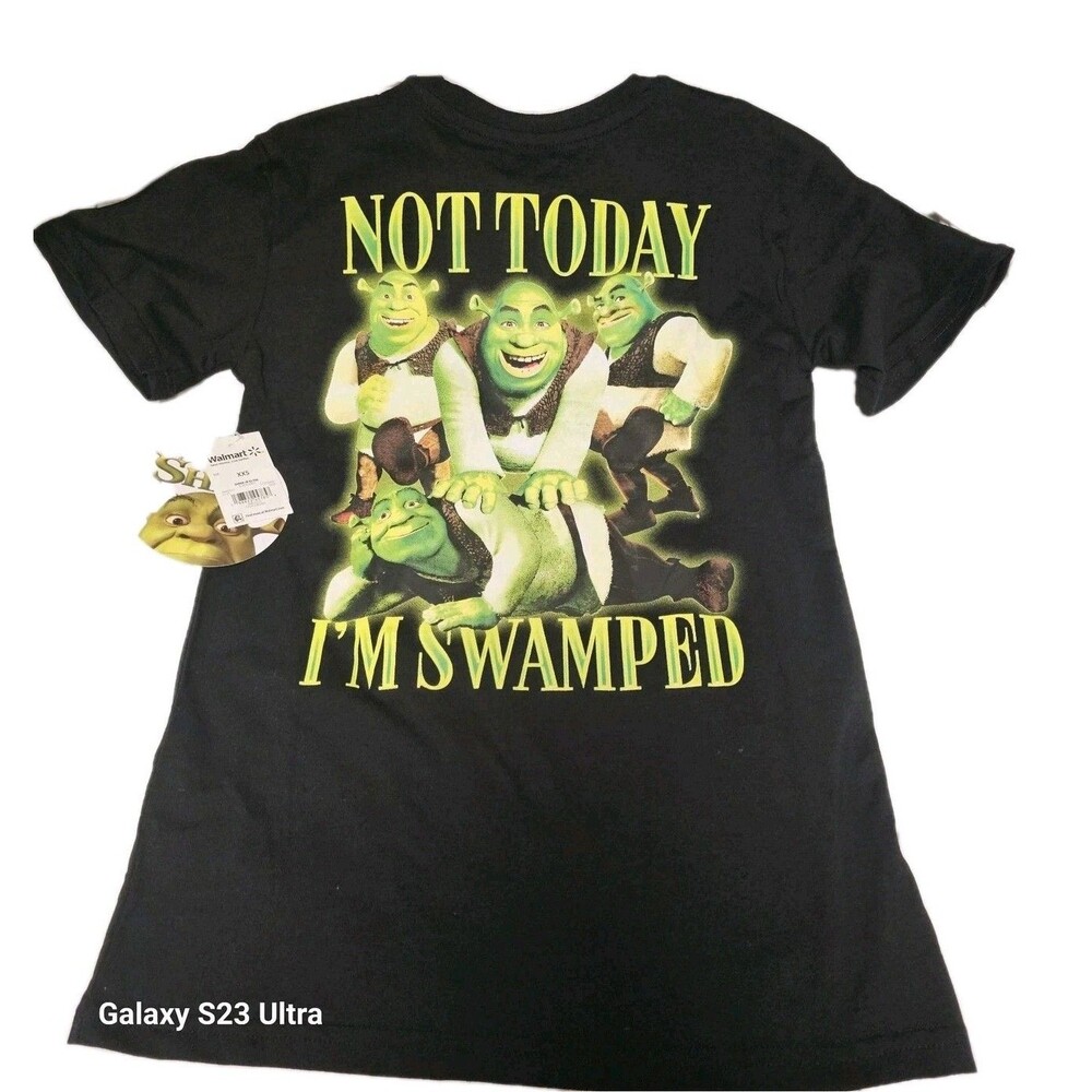 Women's Shrek T-shirt XXS NWT "Not Today, I'm Swamped"